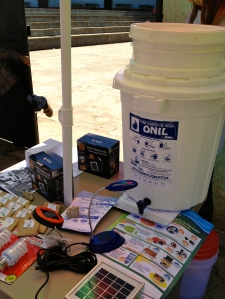 The "basket of solutions" that we offer, on display at one of our field campaigns